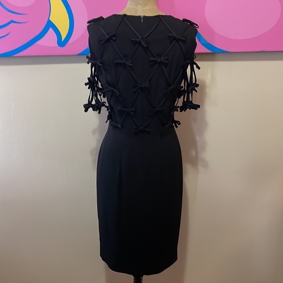 Moschino Black Satin Bows Short Sleeve Dress - Picture 6 of 12